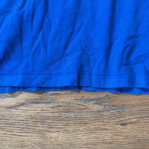 VTG Hollister Single Stitch Men T Shirt SZ L First Point Preppy Casual Y2K Blue - Picture 5 of 5
